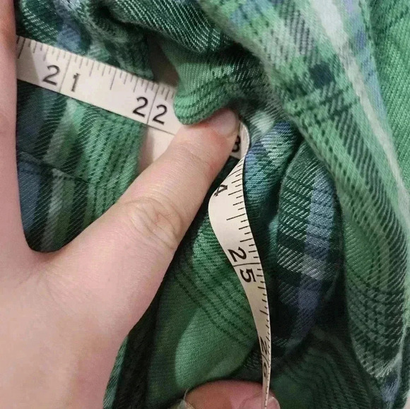 J. Jill green plaid long sleeve button down! - Picture 3 of 5